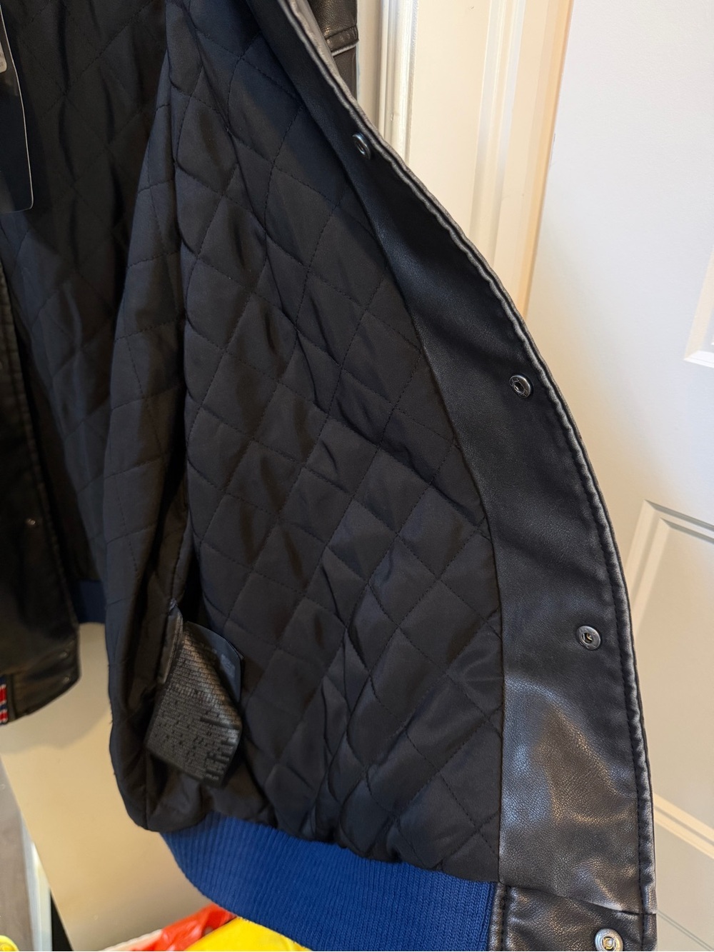 ZARA x NFL New York Giants Faux Leather Bomber Jacket - NWT / XL - Picture 10 of 10